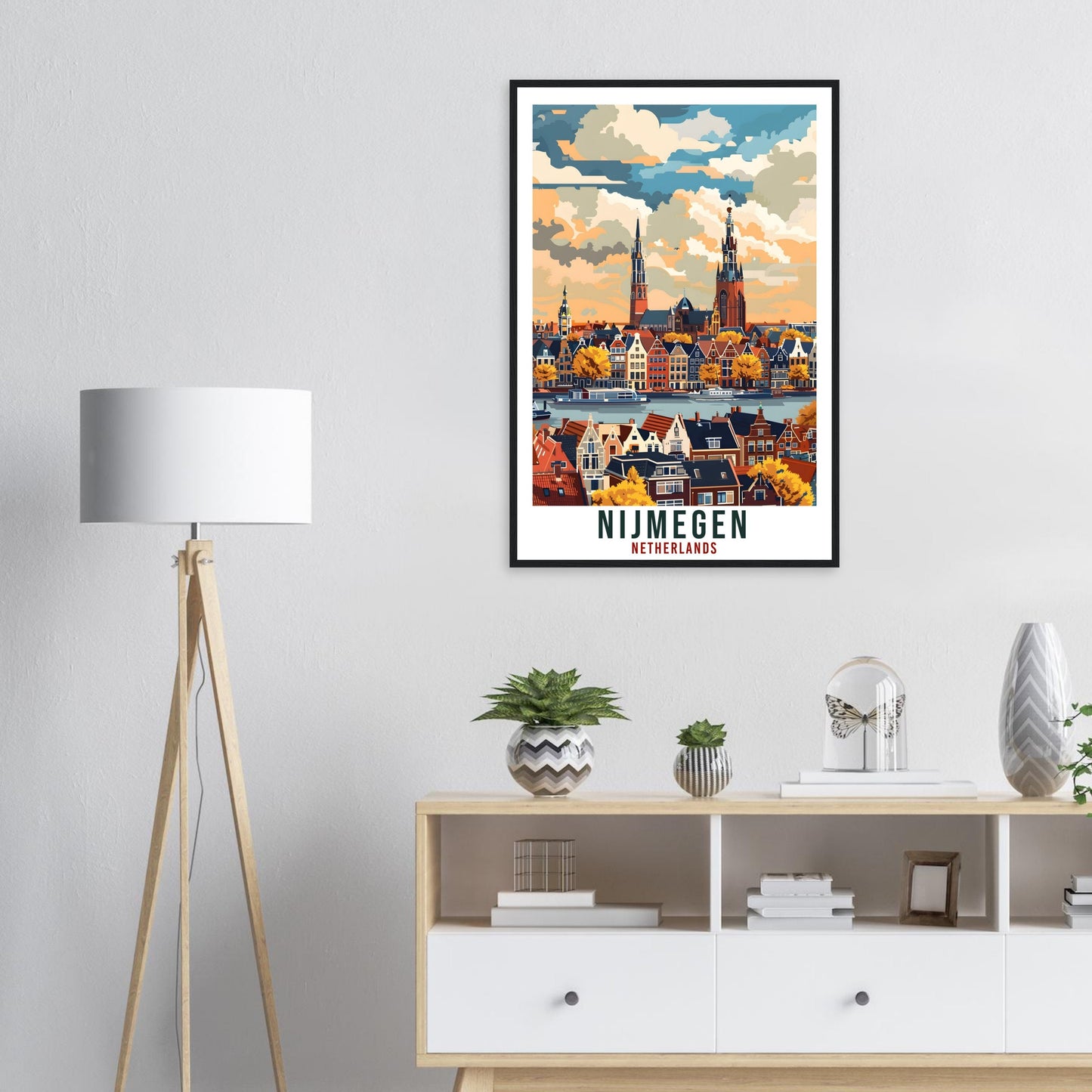 Nijmegen Travel Print Holland Wall Art Wall Hanging Home Décor Nijmegen Gift Art Lover Gift Dutch Artwork Gift The Netherlands Travel Poster