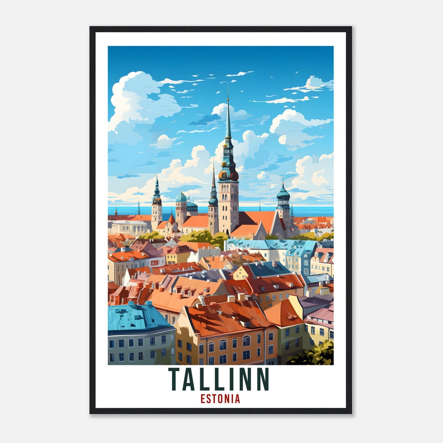 Tallinn Print Estonia Travel Gift Wall Art Tallinn Wall Hanging Home Décor Tallinn Art Lovers Estonia Artwork Print Tallinn Landmark Poster