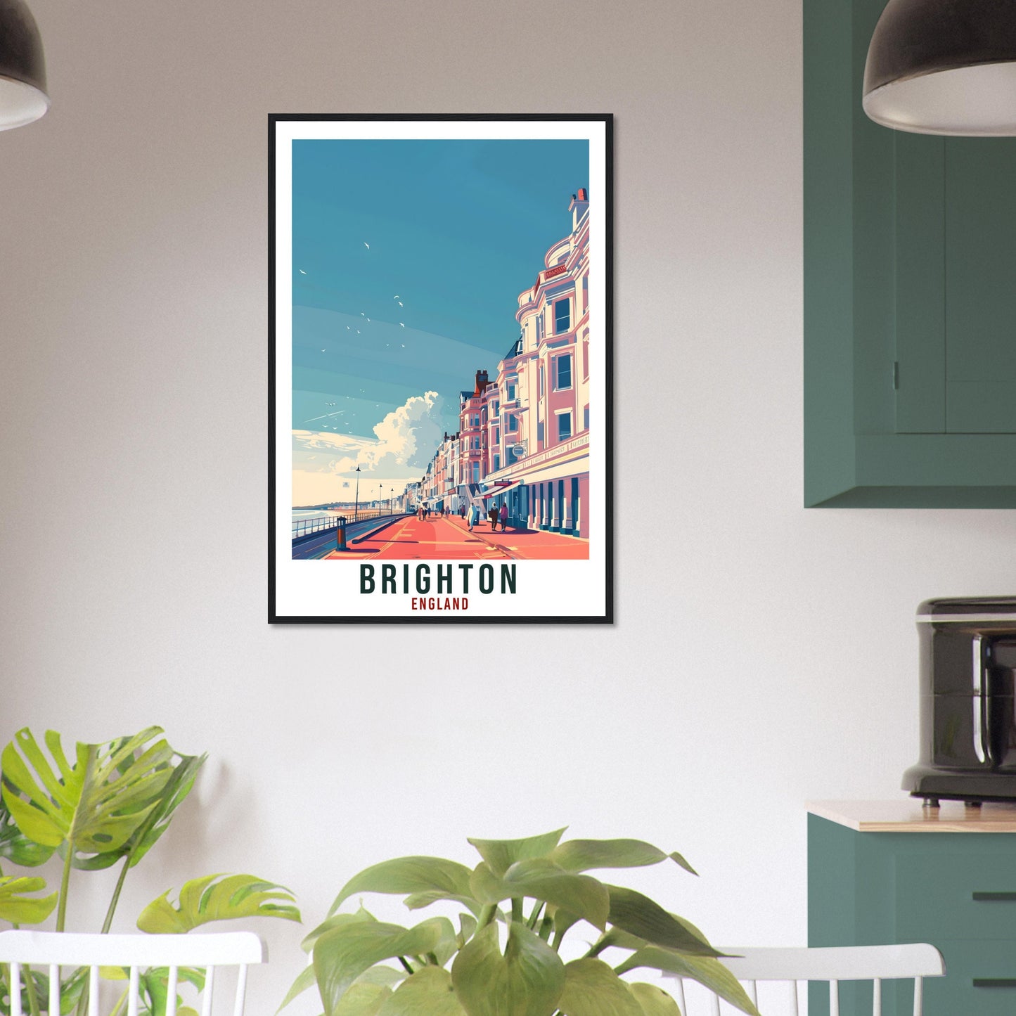 Brighton Travel Print Wall Art Wall Hanging Home Living Décor Brighton Coast Art Lovers Gift UK Artwork Gift Print England Travel Poster