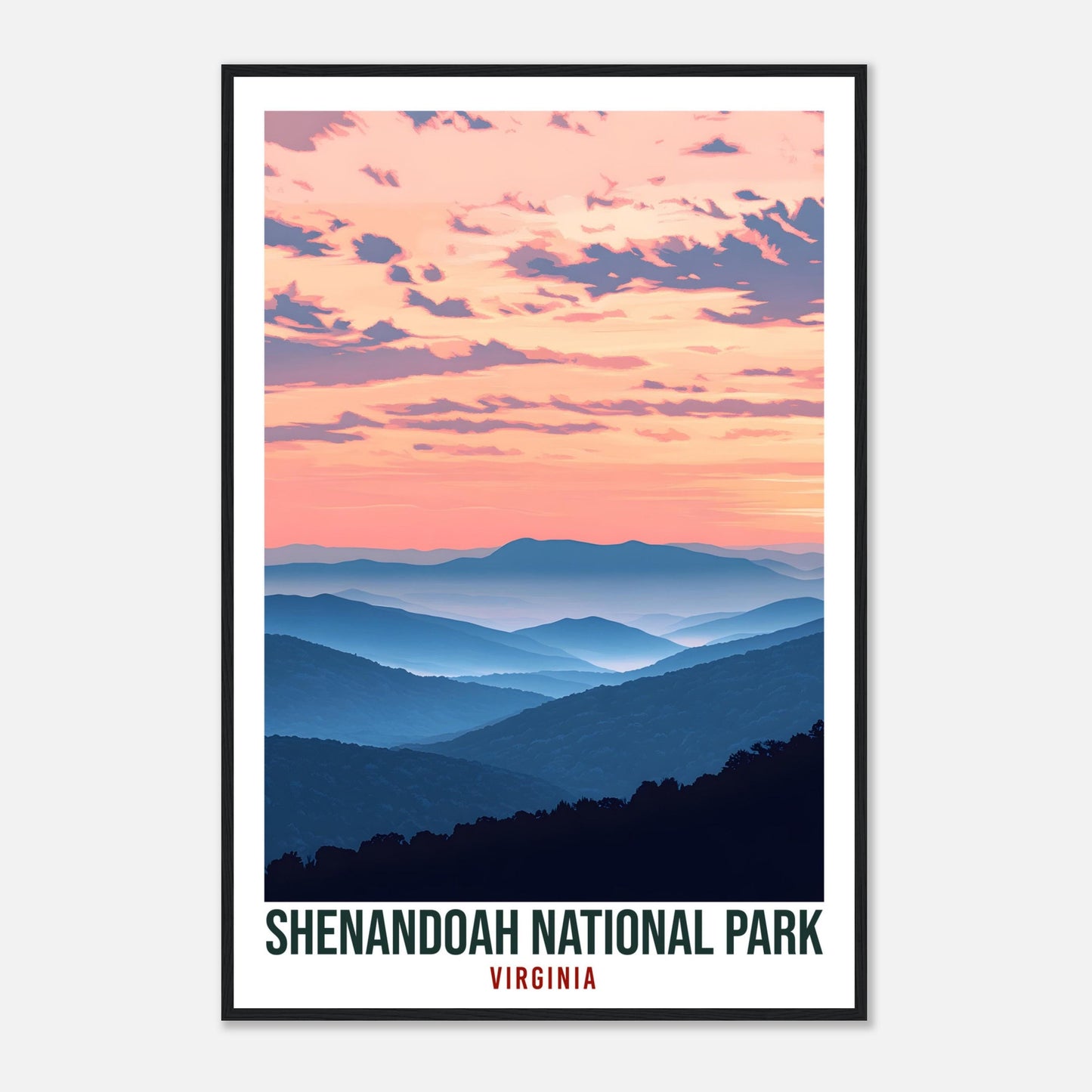 Shenandoah National Park Virginia USA Travel Print Wall Art Wall Hanging Home Décor Shenandoah Gift Travel Art USA Artwork Travel Poster