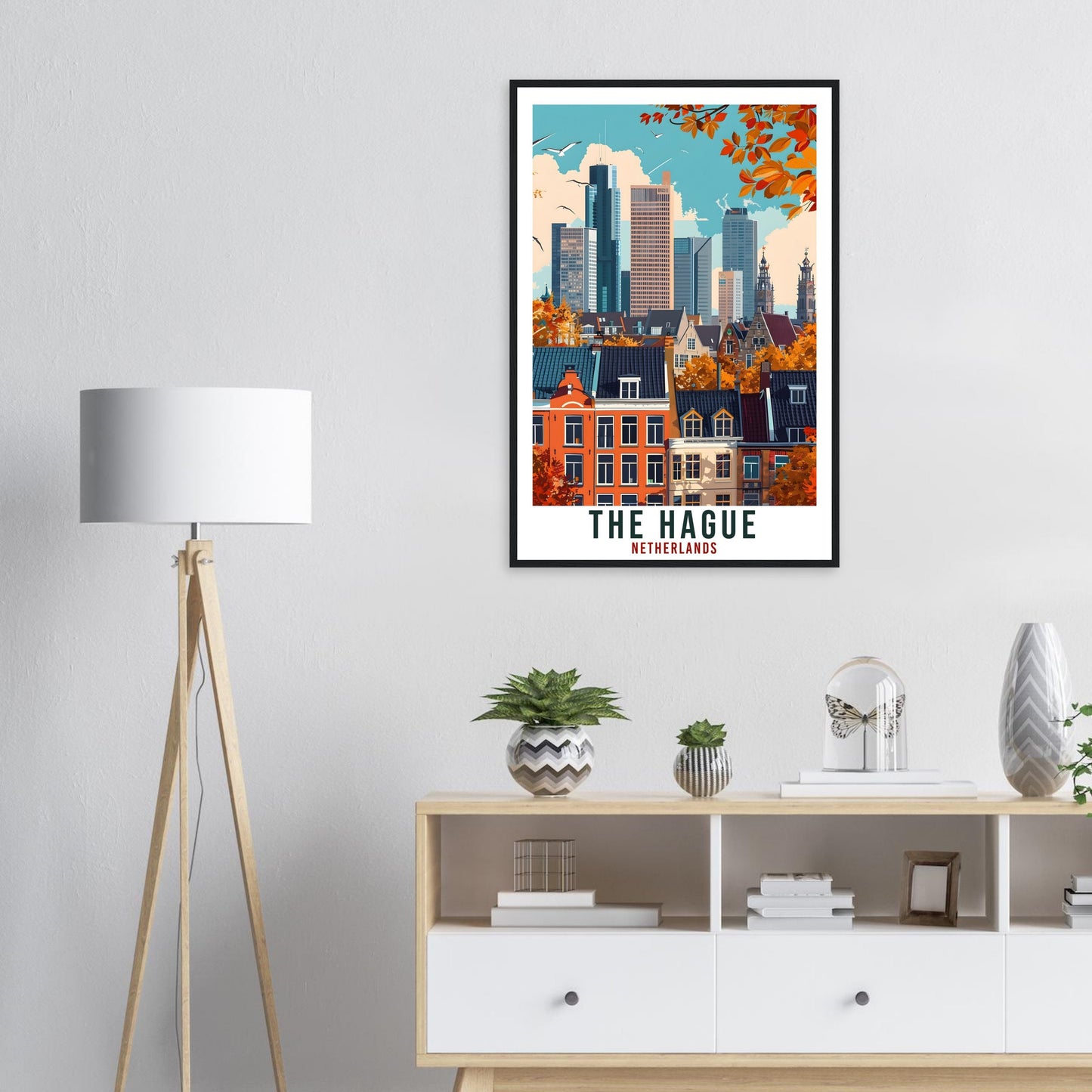The Hague Travel Print Holland Wall Art Wall Hanging Home Décor The Hague Gift Print Gift Dutch Artwork Gift The Netherlands Travel Poster
