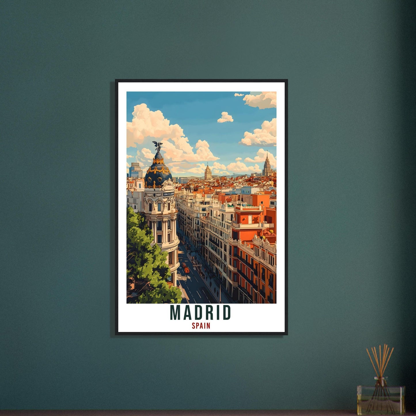 Madrid Travel Print Spain Home Decor Madrid City Wall Art Gift Wall Hanging Art Lover Madrid Spain Artwork Travel Poster Travel Artwork