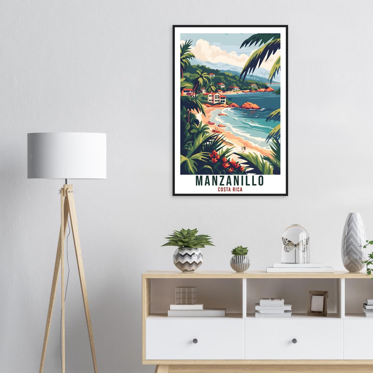 Manzanillo Costa Rica Travel Print Wall Art Wall Hanging Home Décor Manzanillo Beach Gift Artwork Travel Art Costa Rica City Travel Poster