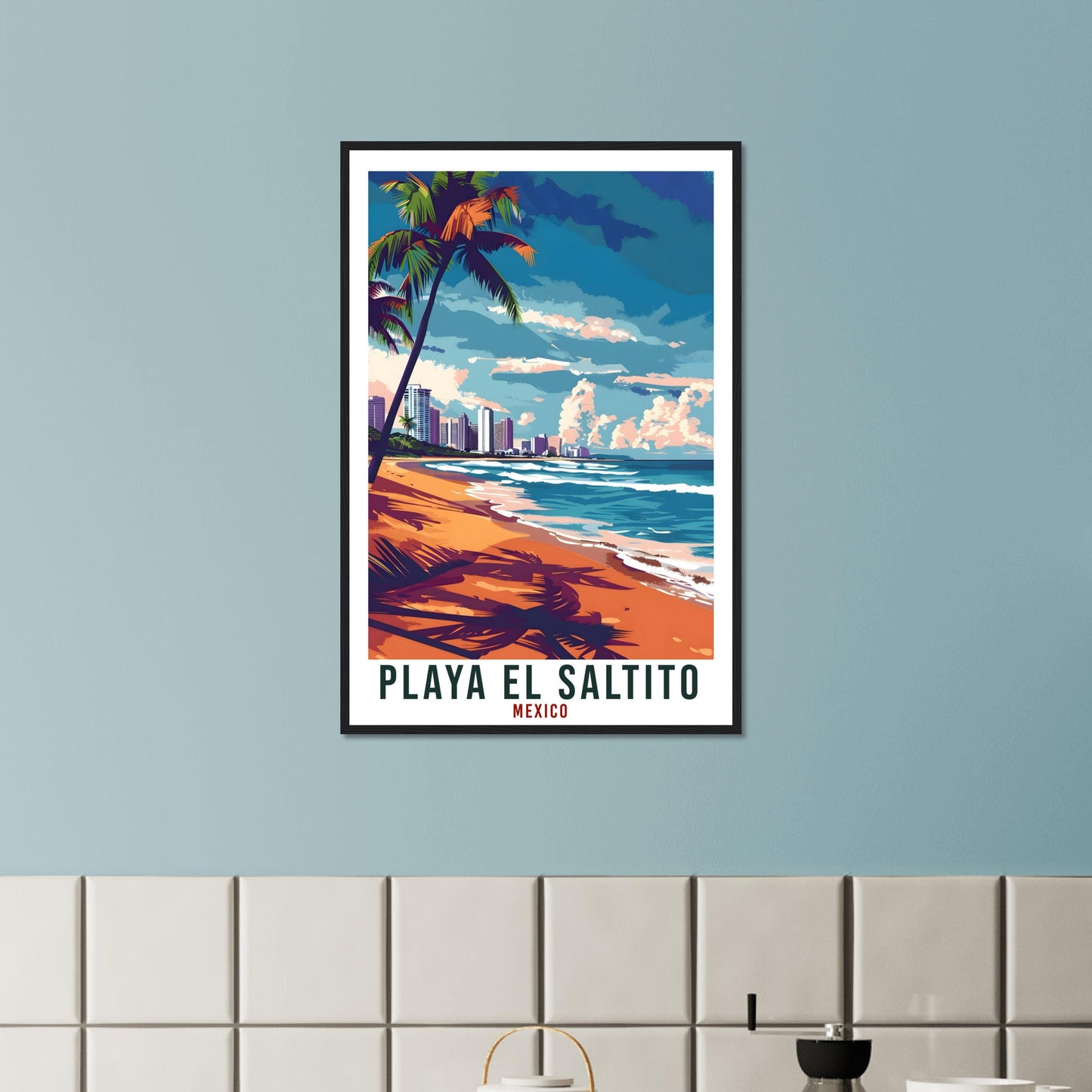 Playa El Saltito Mexico Travel Print Mexico Wall Art Wall Hanging Home Décor Playa Saltito Gift Mexico Artwork South America Travel Poster
