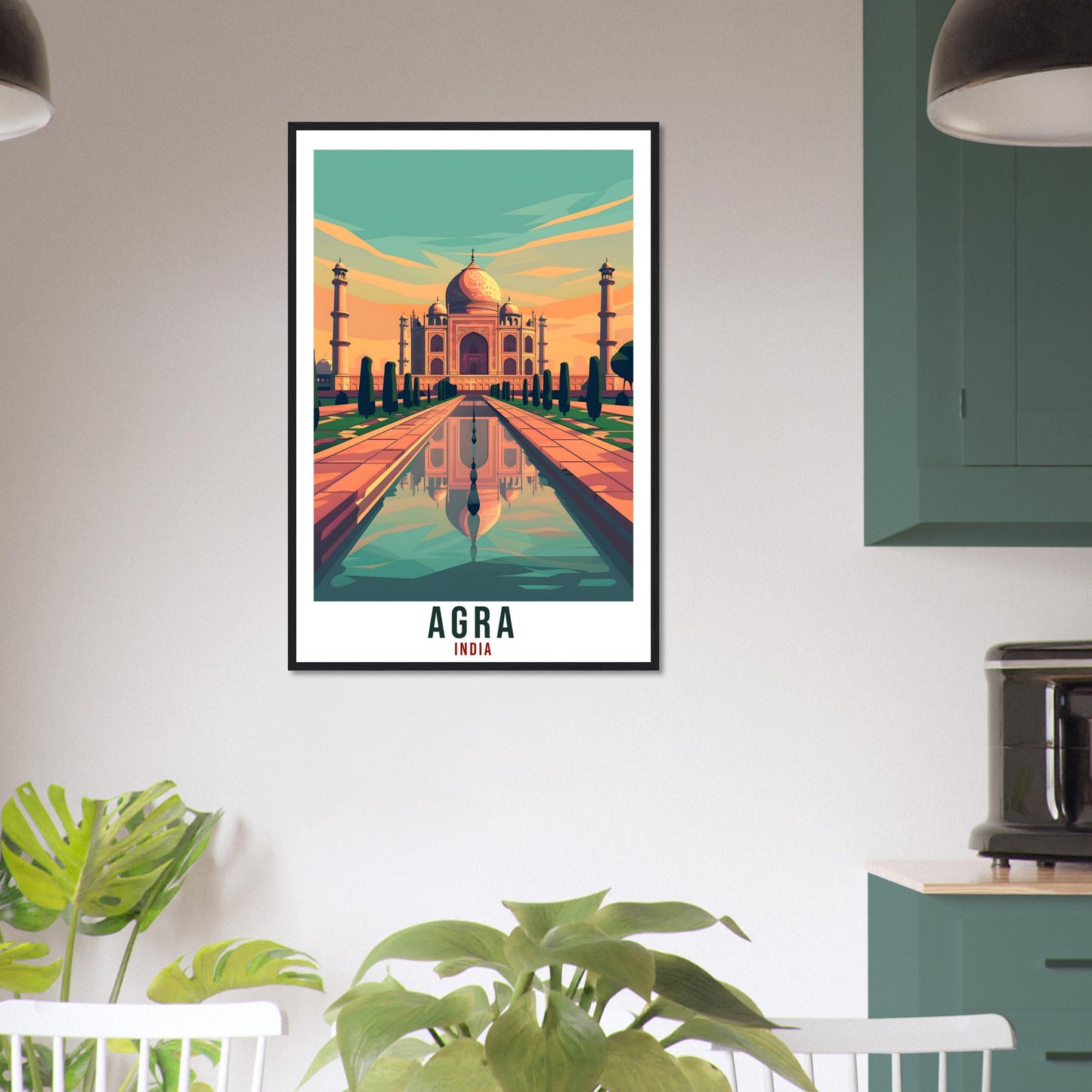 Agra Taj Mahal Travel Print India Home Decoration Wall Art Gift Wall Hanging Art Lover Indian Artwork India Agra Taj Mahal Travel Poster