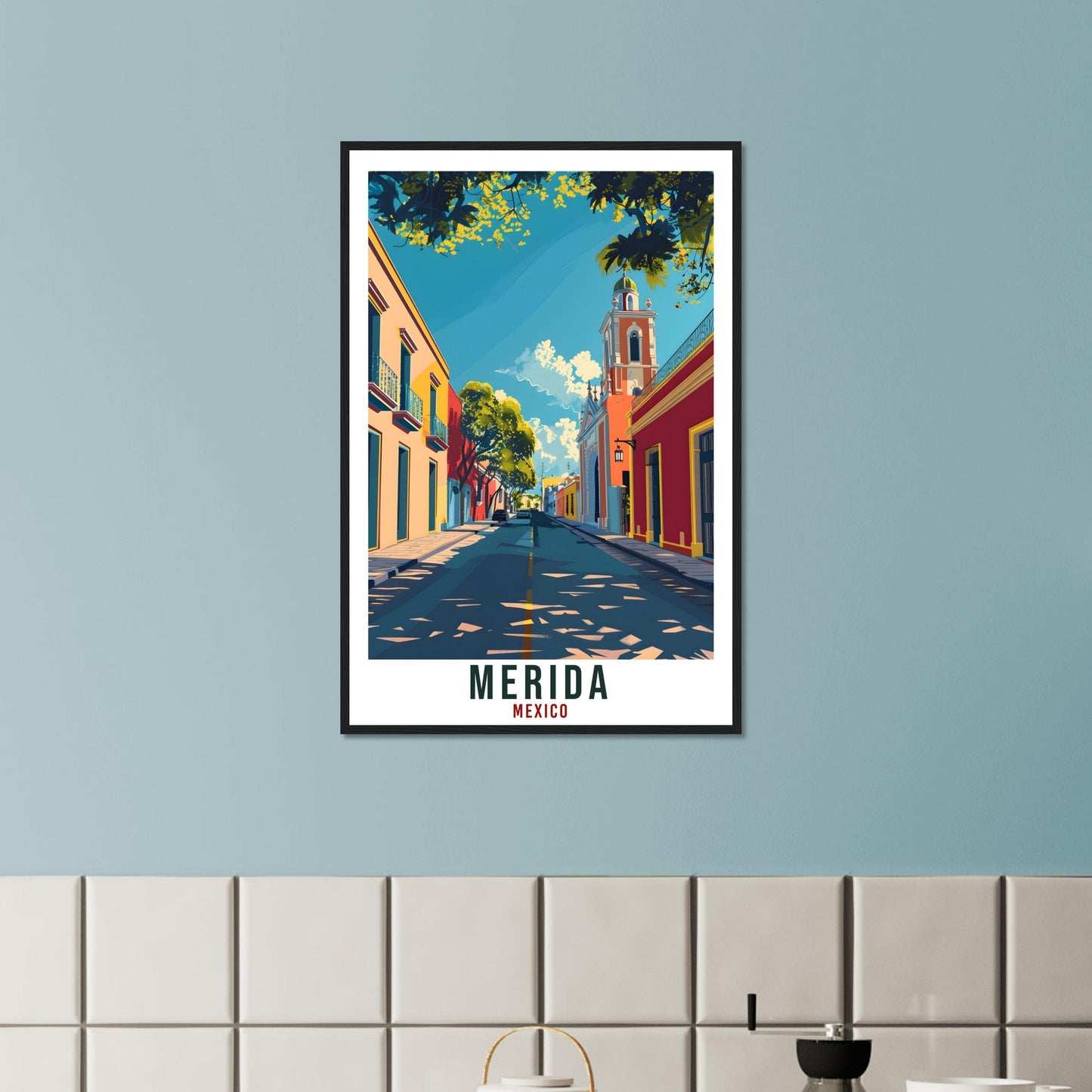 Merida Mexico Travel Print Mexico Wall Art Wall Hanging Home Décor Merida Gift Mexico Landmark Artwork Gift South America Travel Poster