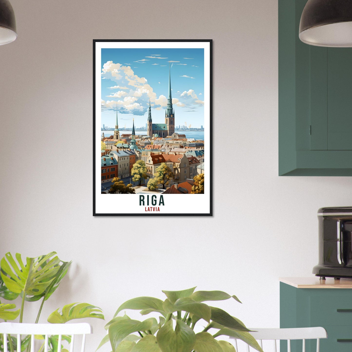 Riga Print Latvian Travel Wall Art Riga City Wall Hanging Home Décor Riga Gift Art Lovers Latvia Artwork Gift Print Riga Landmark Poster