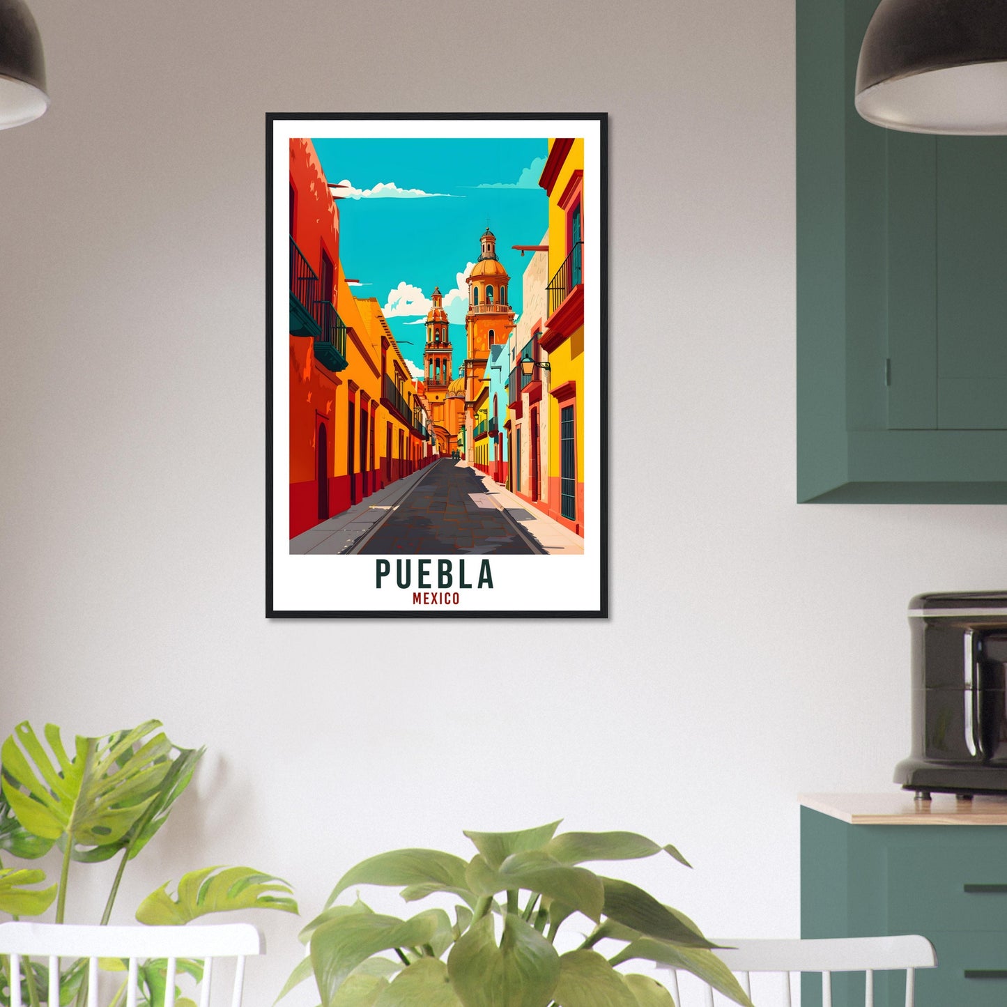 Puebla Mexico Travel Print Mexico Wall Art Wall Hanging Home Décor Puebla Gift Mexico Landmark Artwork Travel Art Mexican Travel Poster