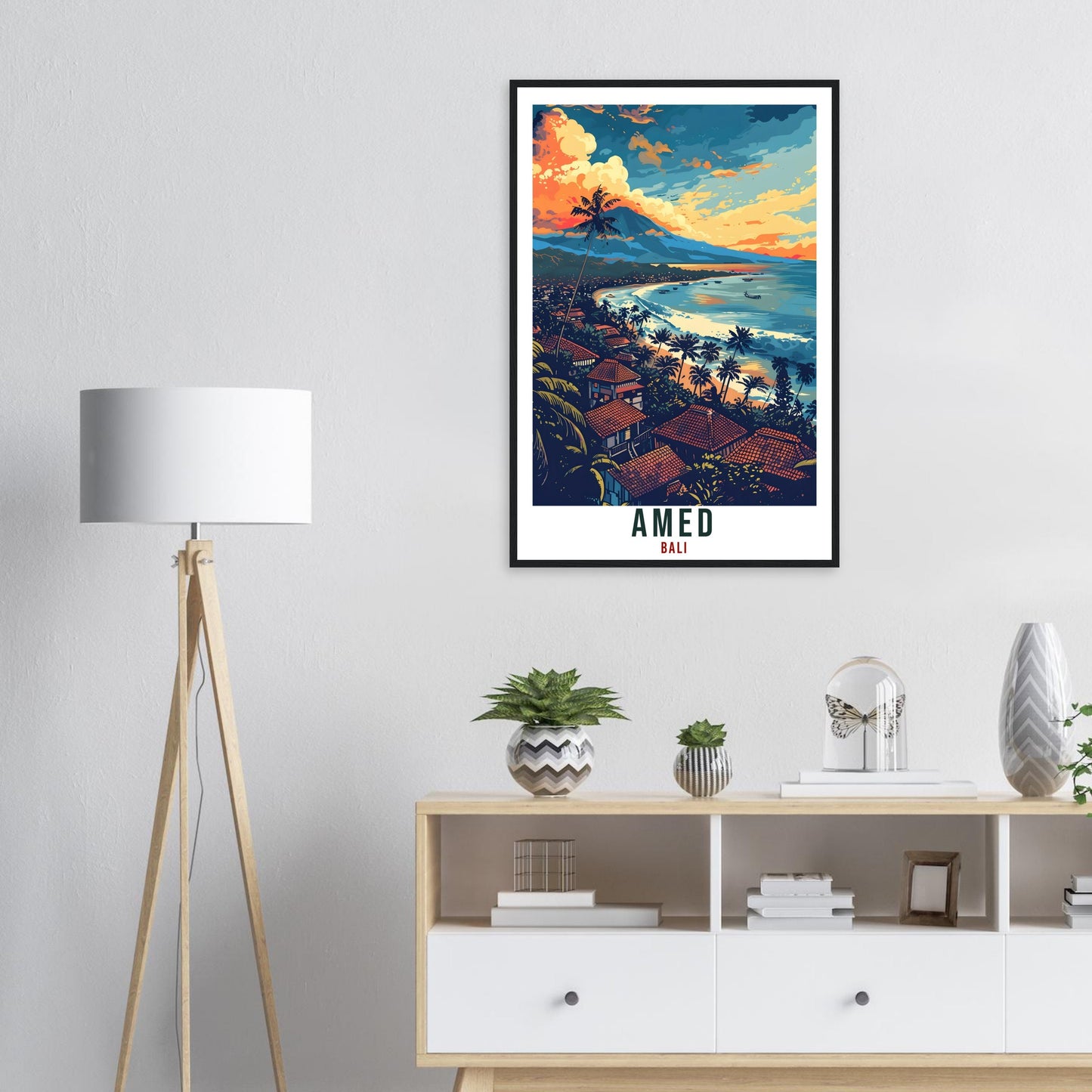 Amed Bali Travel Print Bali Wall Art Wall Hanging Home Décor Amed Gift Landmark Bali Artwork Travel Art Indonesia Amed Beach Travel Poster