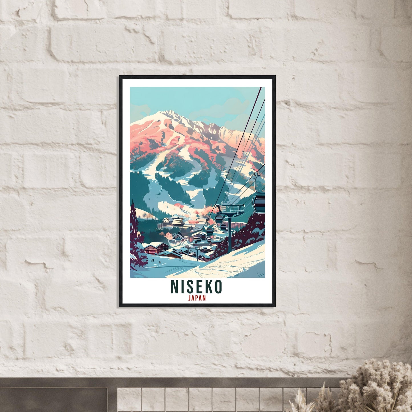 Niseko Ski Resort Travel Print Japan Home Decoration Wall Art Gift Wall Hanging Art Lover Japanese Artwork Japan Niseko Travel Poster Print