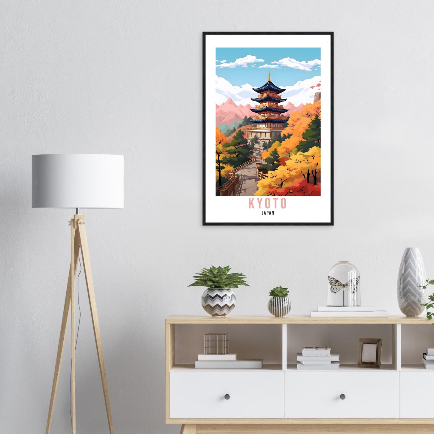Kyoto Travel Poster Kyoto Wall Hanging Japan Artwork Travel Print Wall Art Kyoto Japan Asia Home Decor Kyoto Gift Travel Art Japan Gift Art