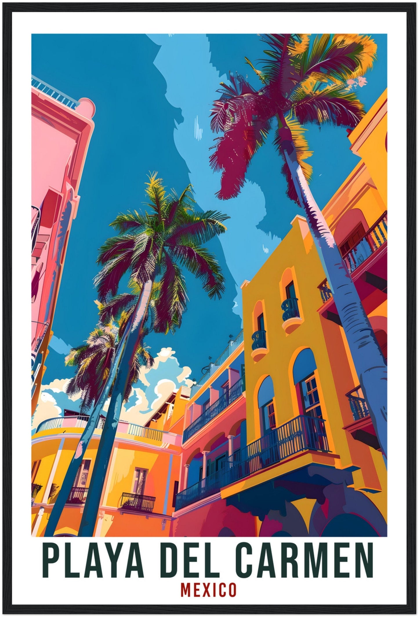 Playa Del Carmen Mexico Travel Print Mexico Wall Art Wall Hanging Home Décor Playa Del Carmen Gift Artwork Gift South America Travel Poster