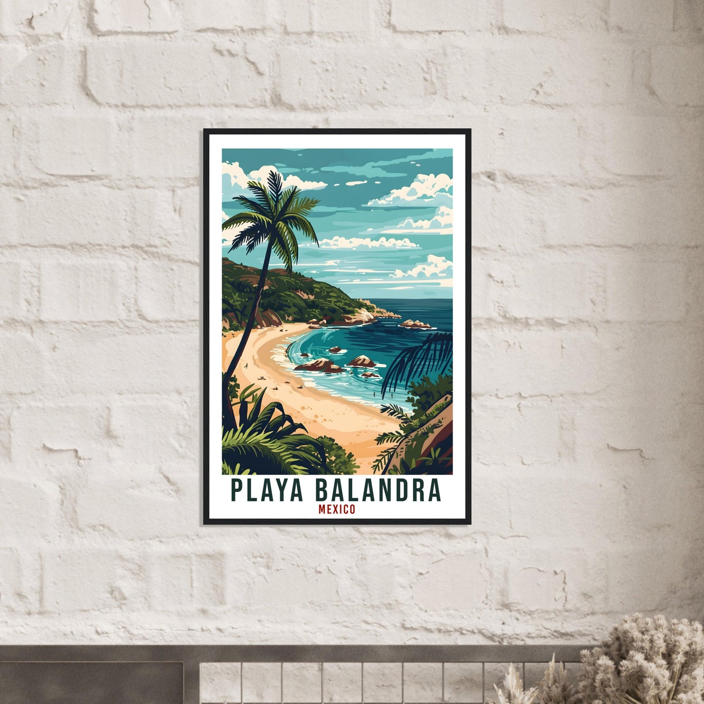 Playa Balandra Mexico Travel Print Mexico Wall Art Wall Hanging Home Décor Playa Balandra Gift Mexico Artwork South America Travel Poster