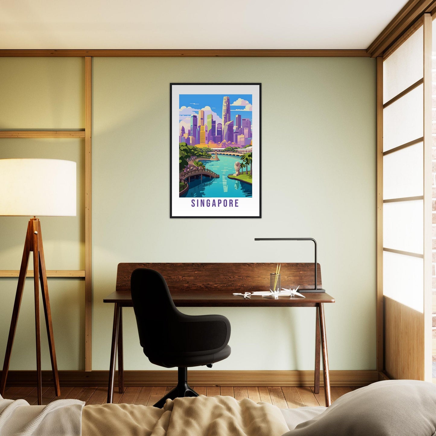 Singapore Travel Print Wall Art Marina Bay Sands Wall Hanging Home Decoration Singapore Gift Art Lovers Wall Art Singapore Vacation Print