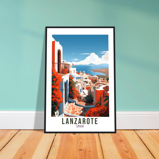 Lanzarote Travel Poster Wall Art Lanzarote Wall Hanging Home Décor Lanzarote Gift Art Lovers Vintage Spanish Island Lanzarote Print Wall Art