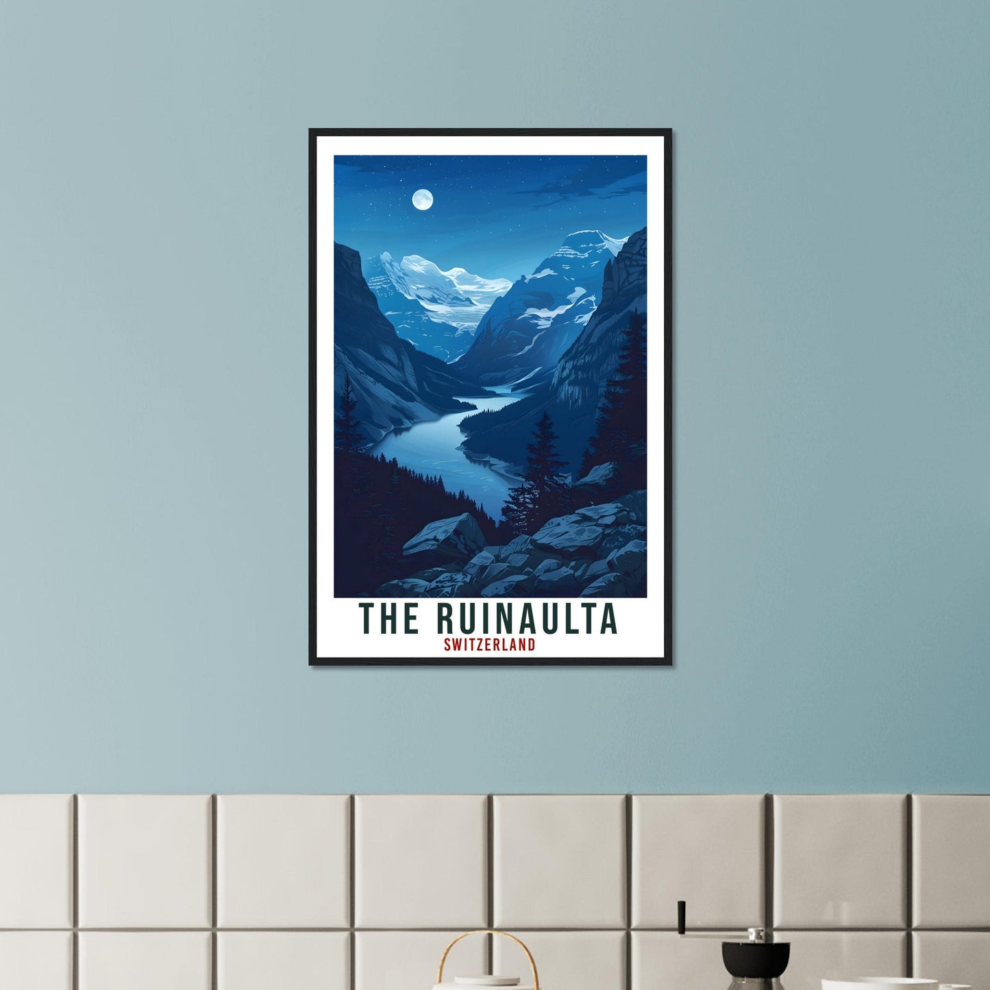 The Ruinaulta Travel Print Swiss Wall Art Wall Hanging Home Décor Ruinaulta Gift Art Lover Gift Switzerland Artwork Gift Swiss Travel Poster