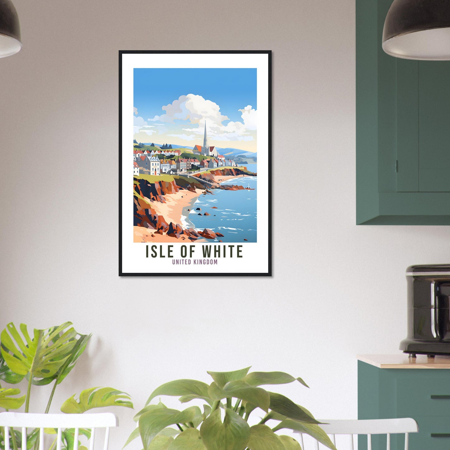 Isle Of White Travel Print Lake District Home Decor Isle Of White UK Isles Nature Wall Art Isle Of White Artwork Gift UK Coast Travel Poster