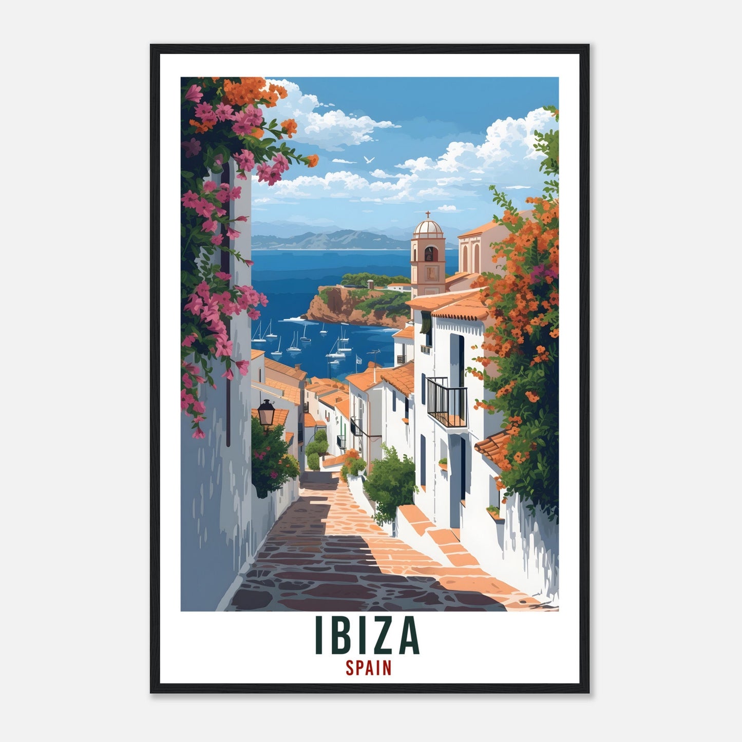 Ibiza Travel Print Spain Home Decoration Ibiza Art Gift Spanish City Wall Art Gift Wall Hanging Art Lover Spain Artwork Ibiza Travel Poster
