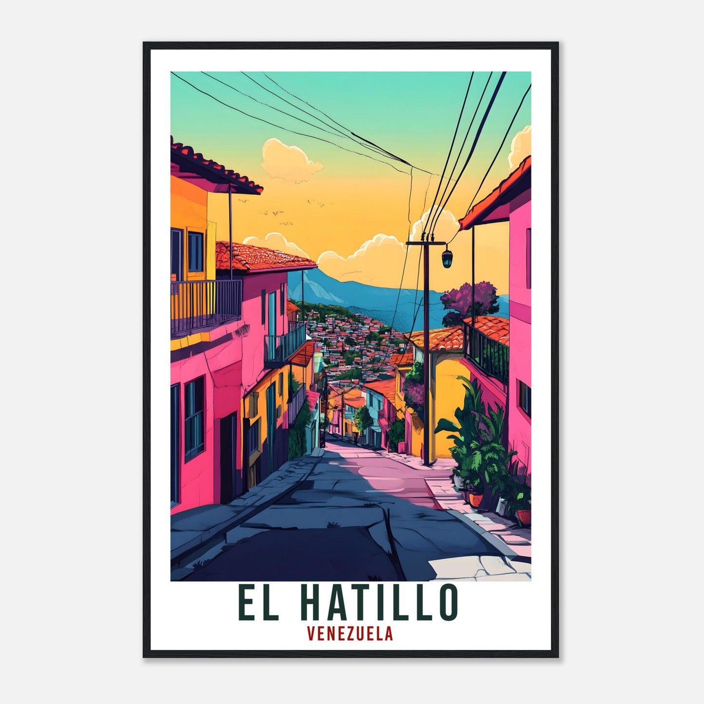 El Hatillo Travel Print Venezuela Decor El Hatillo Wall Art Wall Hanging Art Lover El Hatillo Venezuelan Artwork Travel Poster Travel Art