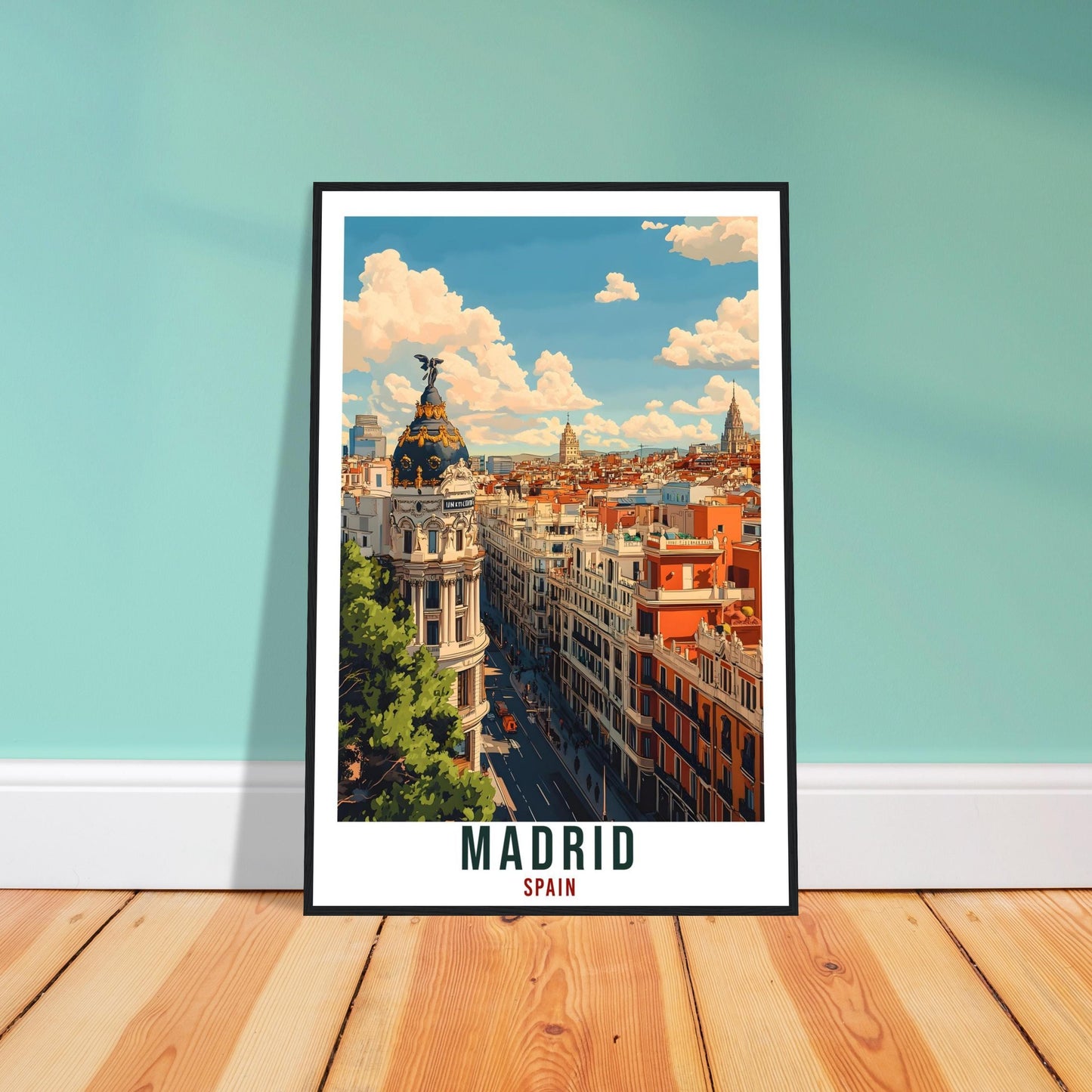 Madrid Travel Print Spain Home Decor Madrid City Wall Art Gift Wall Hanging Art Lover Madrid Spain Artwork Travel Poster Travel Artwork