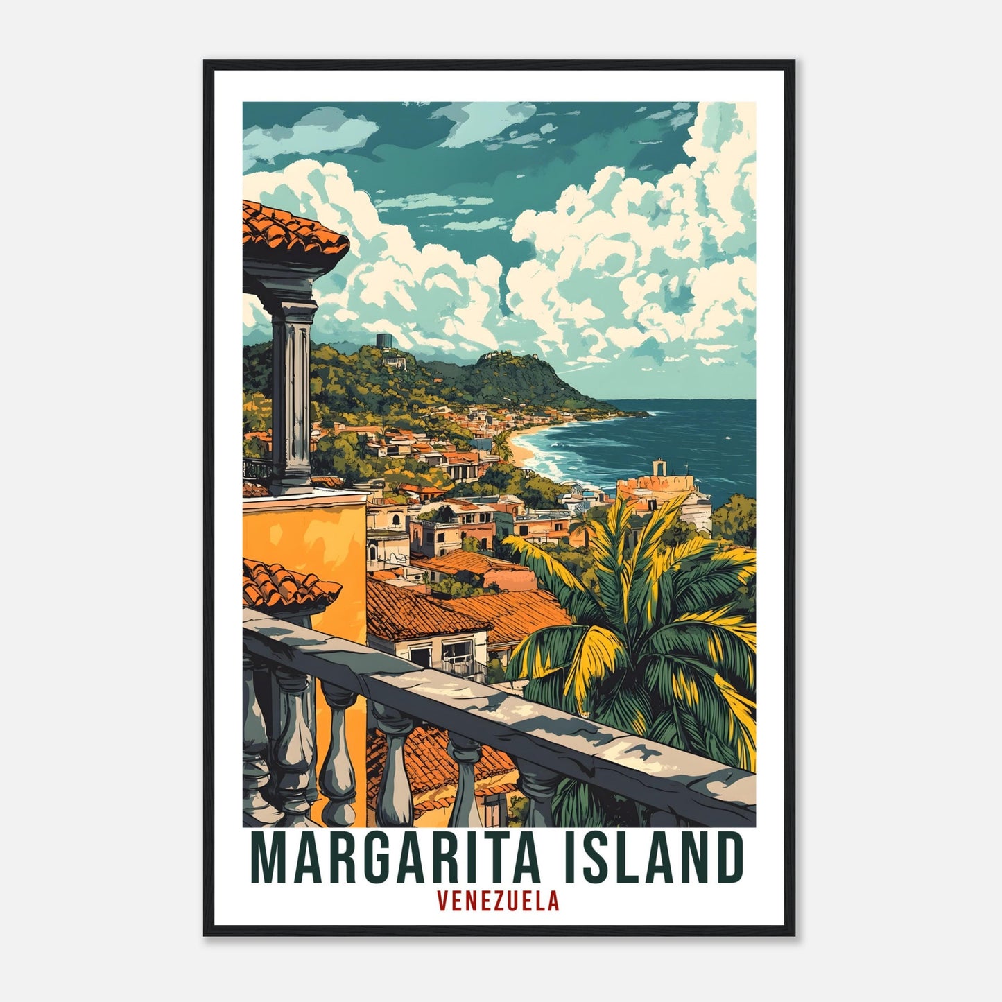 Margarita Island Travel Print Venezuela Decor Wall Art Wall Hanging Art Lover Margarita Island Venezuelan Artwork Travel Poster Travel Art