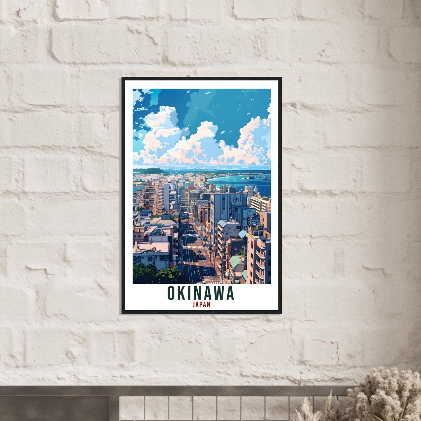 Okinawa Travel Poster Japan Home Decoration Wall Art Gift Wall Hanging Art Lover Japanese Artwork Japan Okinawa Travel Print Cityscape Print