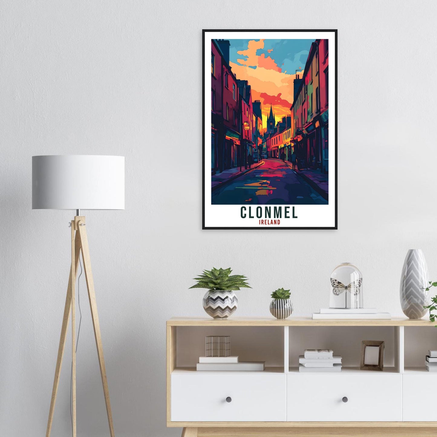 Clonmel Travel Print Ireland Home Decor Clonmel Wall Art Gift Wall Hanging Art Lover Clonmel Irish Artwork Travel Poster Ireland Travel Art