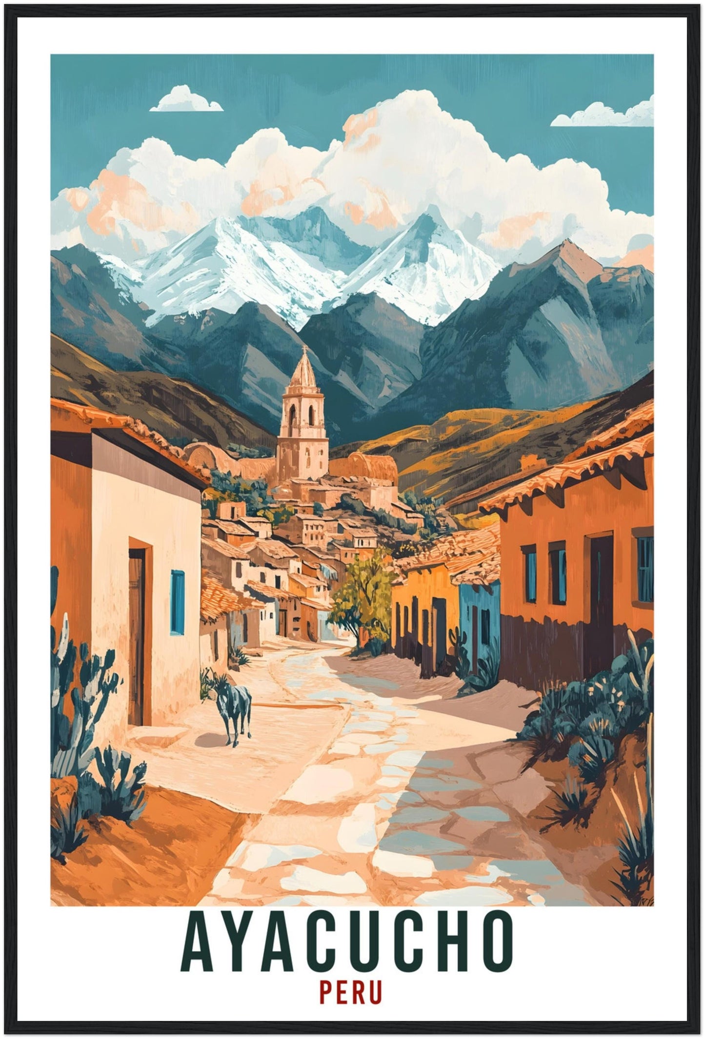 Ayacucho Travel Print Peru Home Decor Ayacucho Wall Art Gift Wall Hanging Art Lover Ayacucho Peruvian Artwork Travel Poster Travel Art