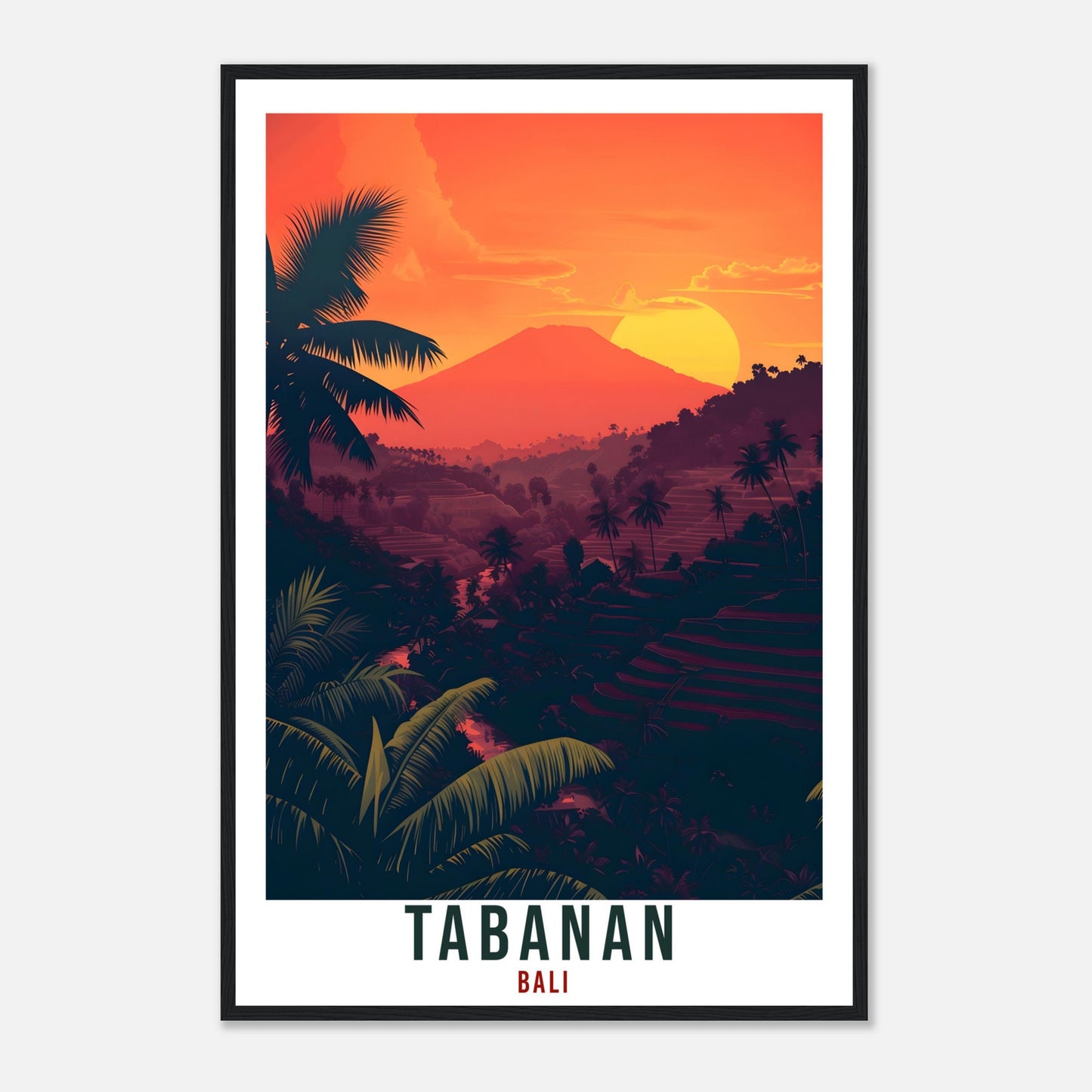 Tabanan Bali Travel Print Bali Wall Art Wall Hanging Home Décor Tabanan Gift Landmark Artwork Travel Art Tabanan Indonesia Travel Poster