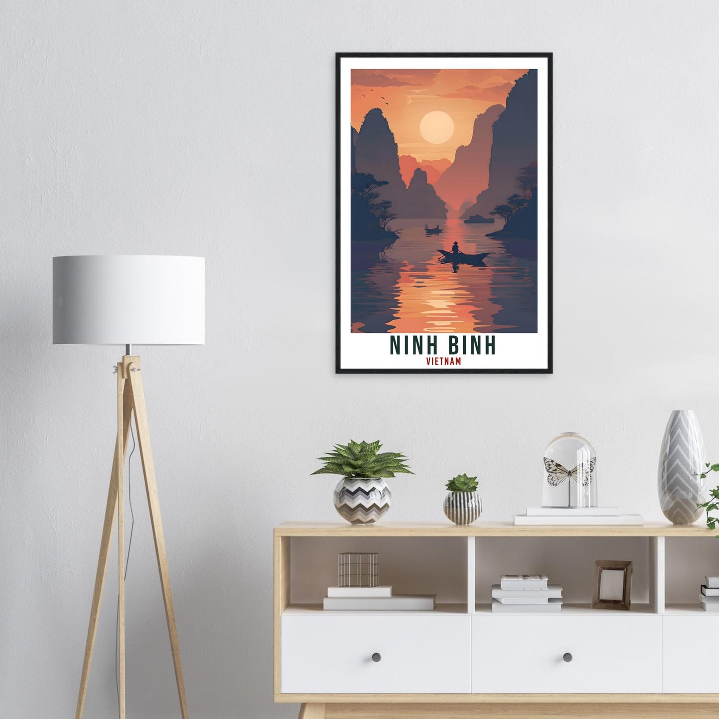 Ninh Binh Travel Poster Wall Art Ninh Binh Vietnam Wall Hanging Artwork Ninh Binh Art Gifts Ninh Binh Travel Print Vietnam Art Lovers Gift