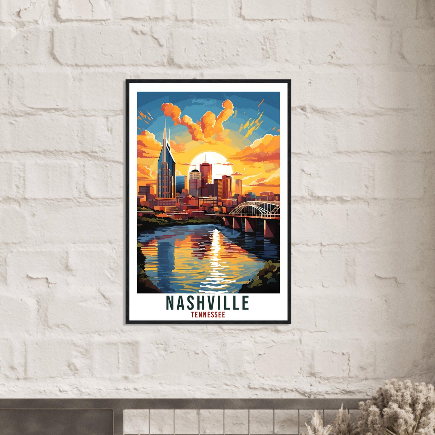 Nashville Travel Print Tennessee Home Decoration USA City Wall Art Gift Wall Hanging Art Lover Tennessee Artwork Nashville Travel Poster