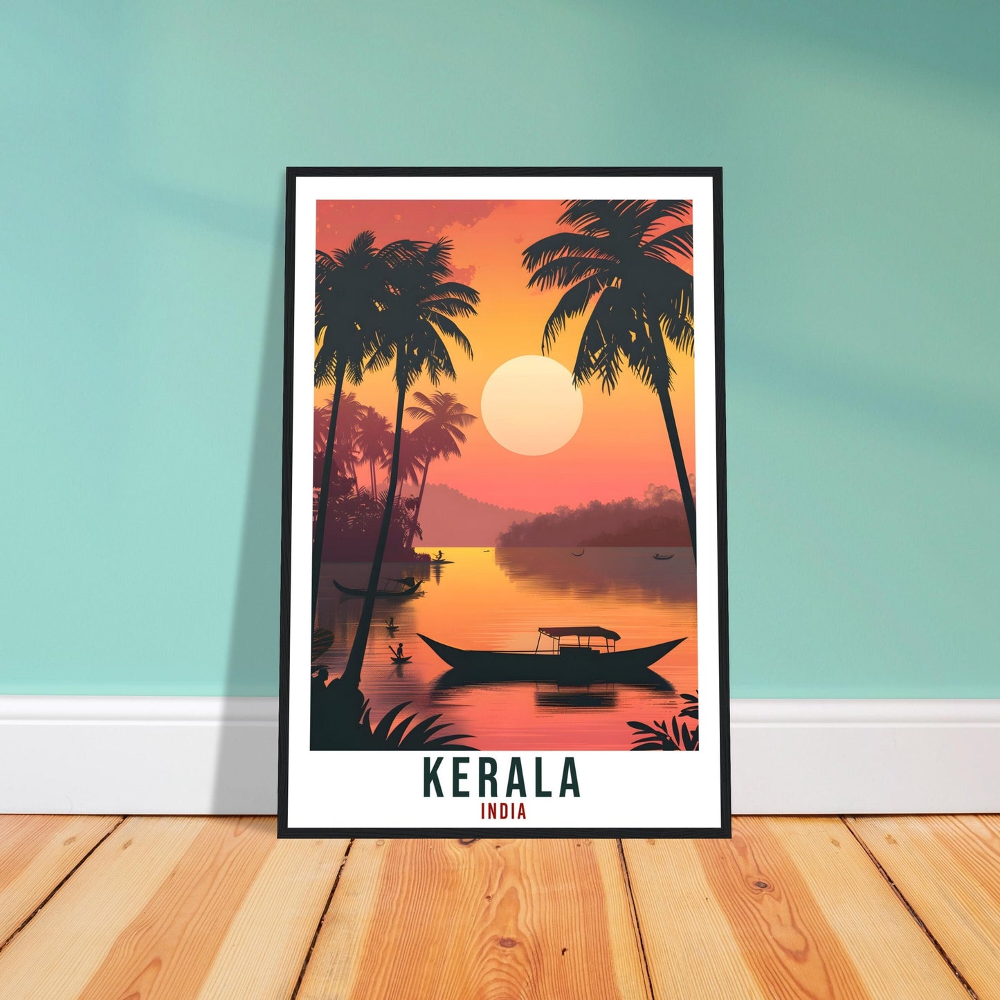 Kerala Travel Print India Home Decoration Wall Art Gift Wall Hanging Art Lover Indian Artwork India Kerala Travel Poster Kerala Coast Print