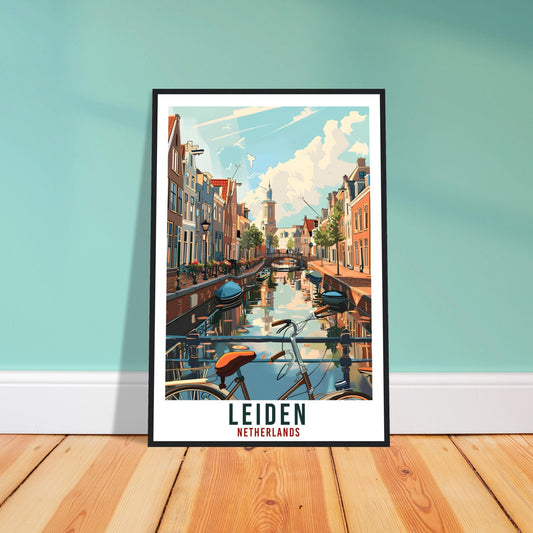 Leiden Travel Print Holland Wall Art Wall Hanging Home Décor Gift Art Lovers Gift Dutch Artwork Gift The Netherlands Leiden Travel Poster
