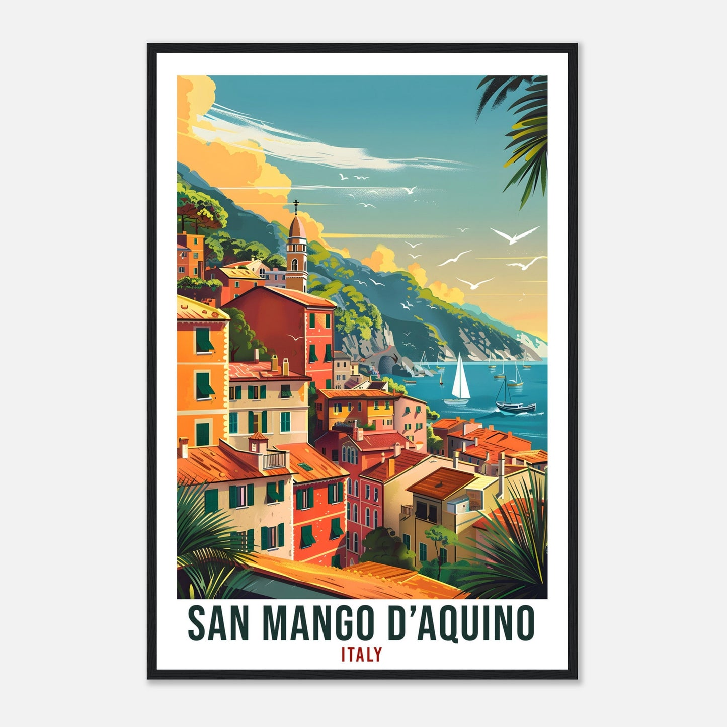 San Mango d'Aquino Italy Travel Print Italy Wall Art Wall Hanging Home Décor San Mango dAquino Gift Italy Artwork Gift Italian Travel Poster