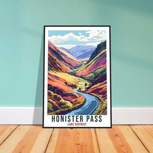 Honister Pass Travel Print Lake District Decor Honister Pass Wall Art Wall Hanging Art Lover Lake District Artwork Travel Poster Cumbria
