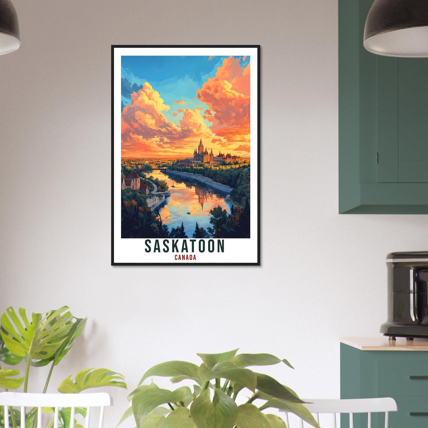 Saskatoon Travel Print Canada Home Decor Saskatoon Wall Art Gift Wall Hanging Art Lover Saskatoon Canadian Artwork Travel Poster Canada Art