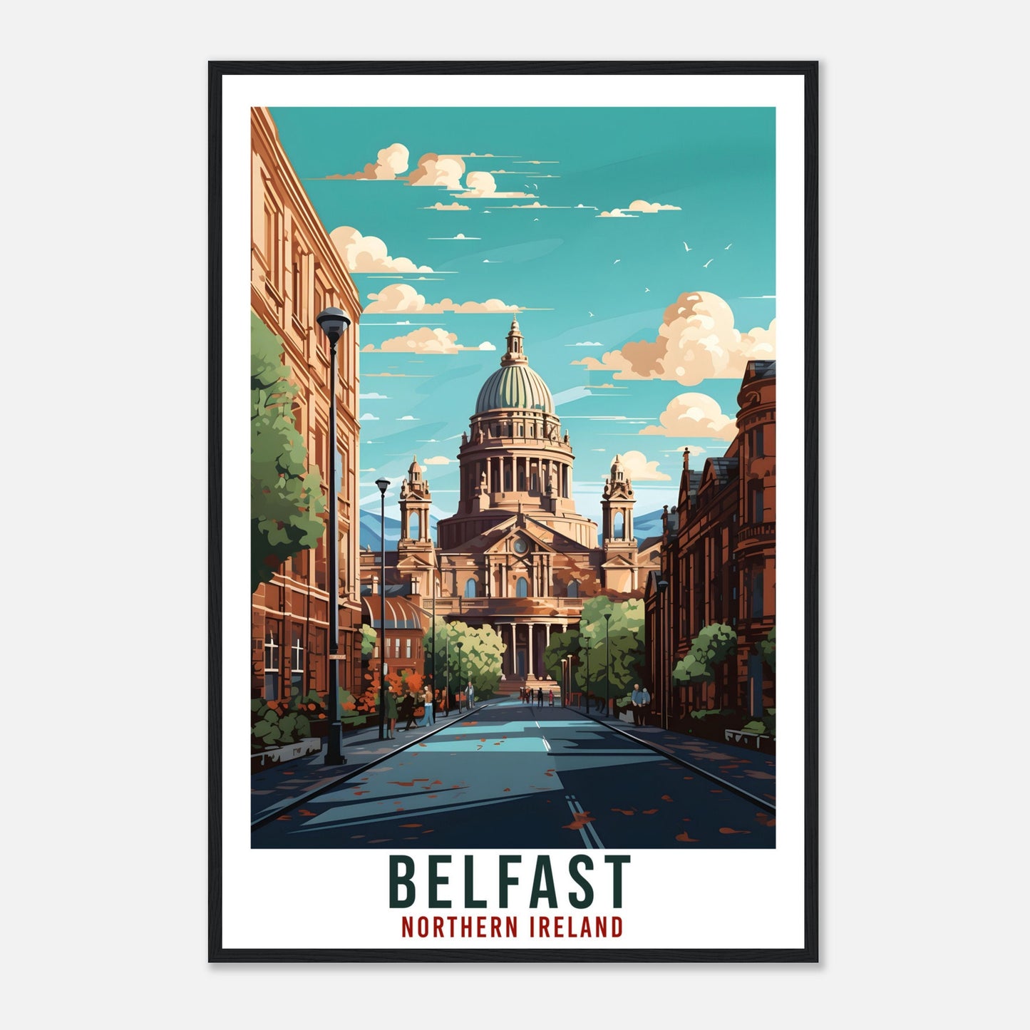 Belfast Travel Print Northern Ireland Home Decoration Belfast City Wall Art Gift Wall Hanging Art Lover Irish Artwork Ireland Travel Poster