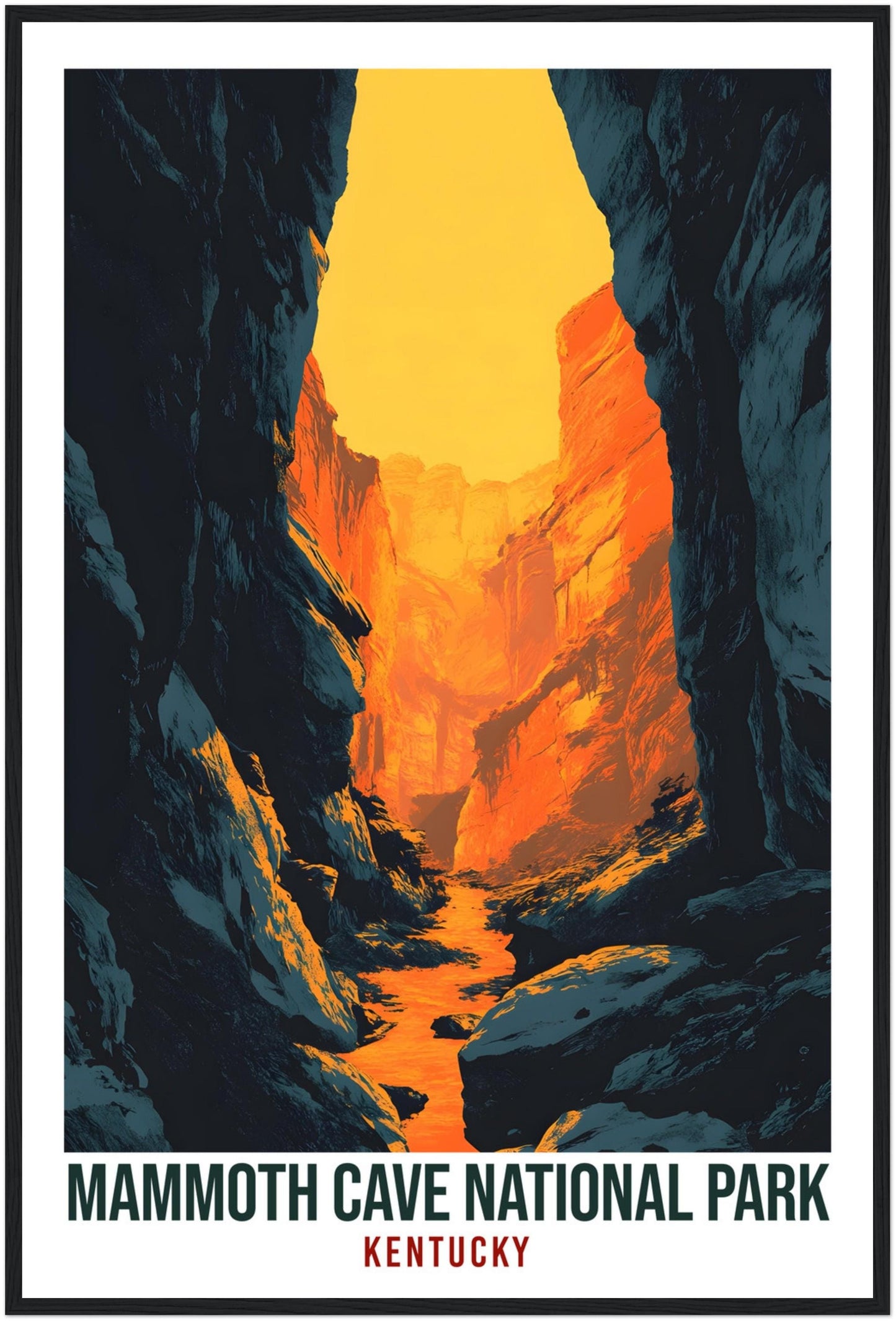Mammoth Cave National Park Kentucky USA Travel Print Wall Art Wall Hanging Home Décor Mammoth Cave Gift Travel Art USA Artwork Travel Poster