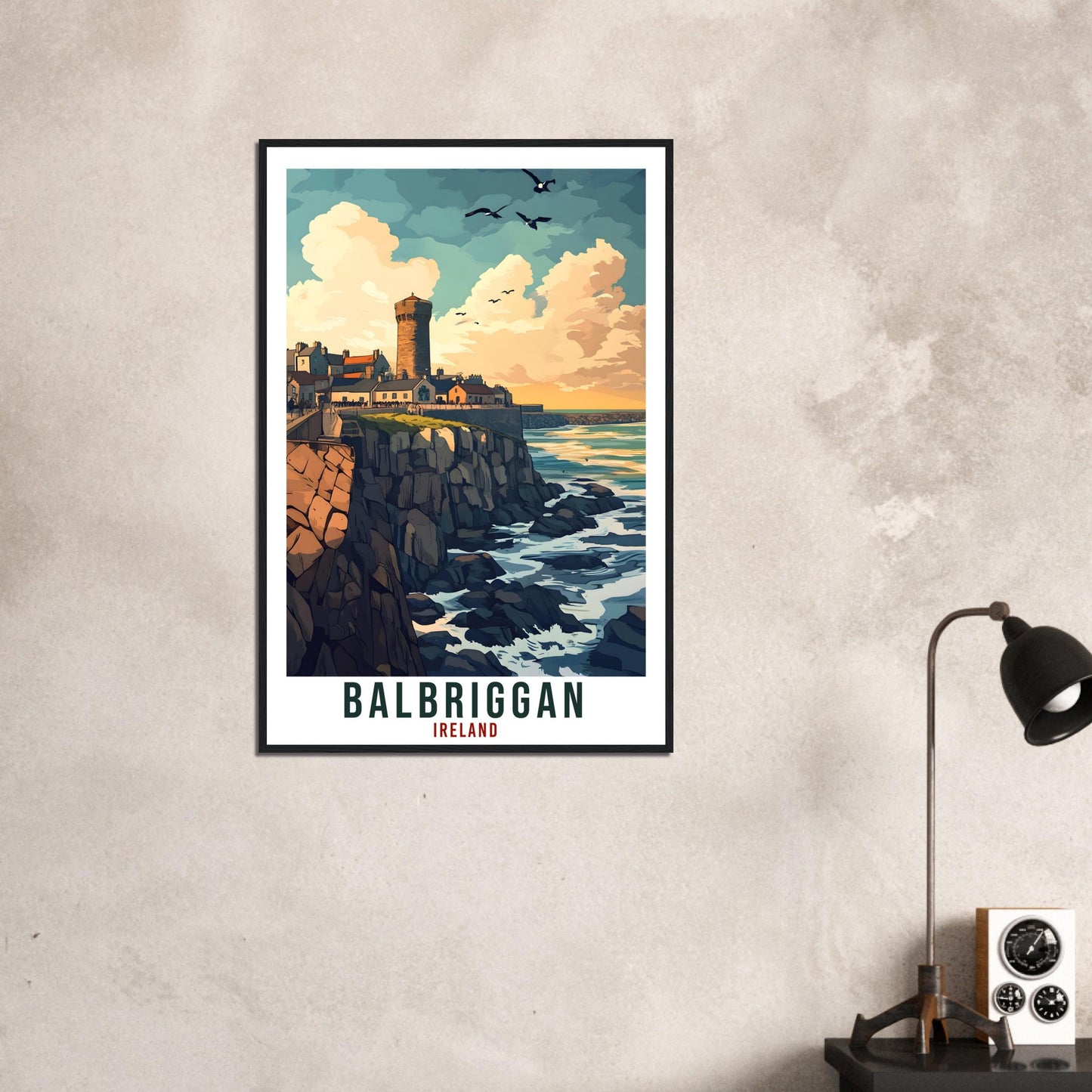 Balbriggan Travel Print Ireland Home Decor Dublin Wall Art Wall Hanging Art Lover Irish Artwork Travel Poster Balbriggan Ireland Travel Art
