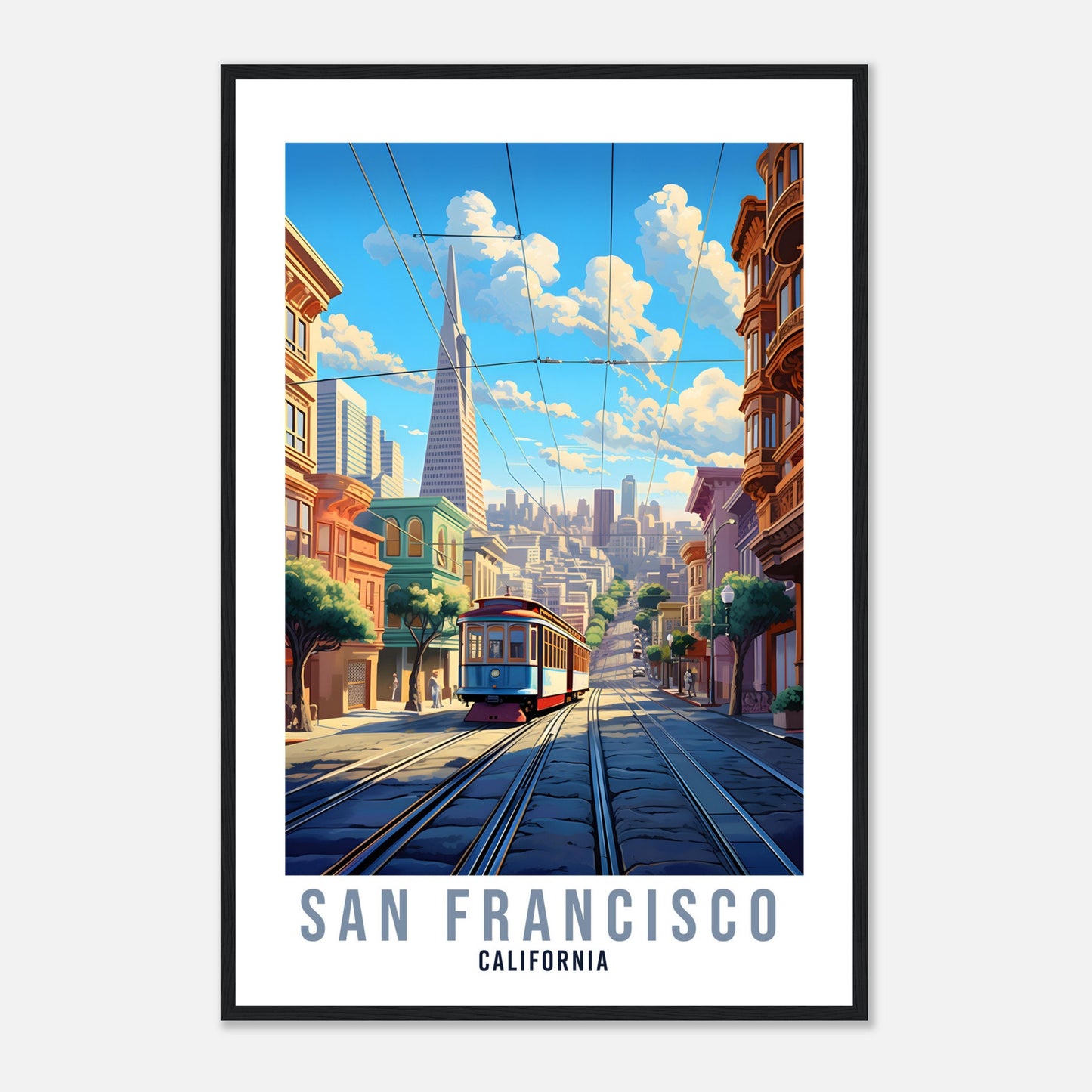 San Francisco Travel Print Wall Art San Francisco Street Wall Hanging Travel Poster San Fran USA Home Decor United States Gift Travel Art