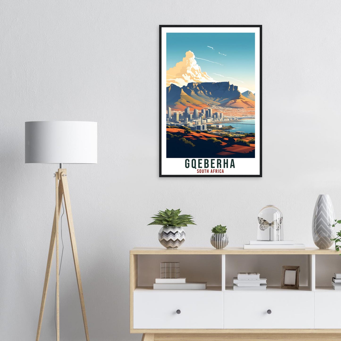 Gqeberha South Africa Travel Print Wall Art Hanging Home Décor Gqeberha Gift Art Lovers Artwork Gift Print South African Landmark Poster