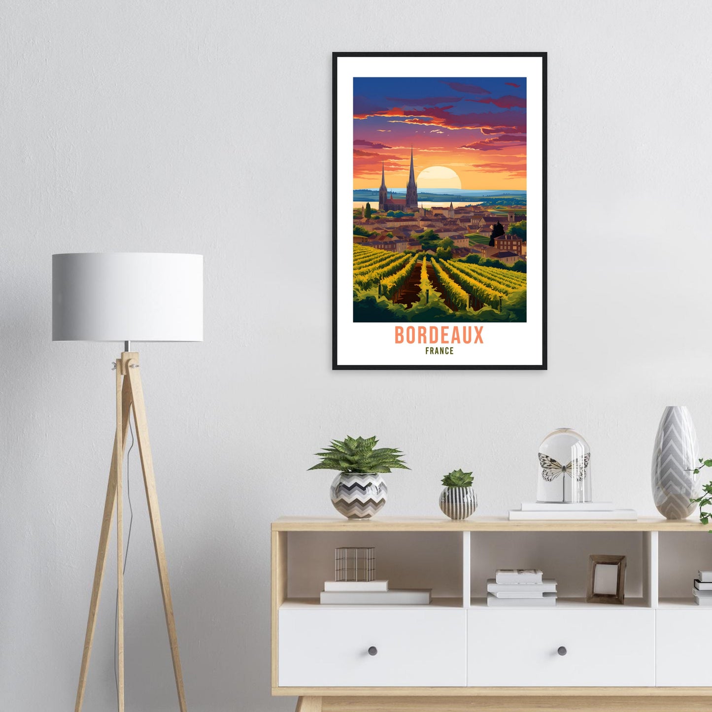 Bordeaux France Travel Poster Wall Art Bordeaux Wall Hanging Home Décor France Gift Art Lovers Vineyard Art Lover Gift Bordeaux France Print