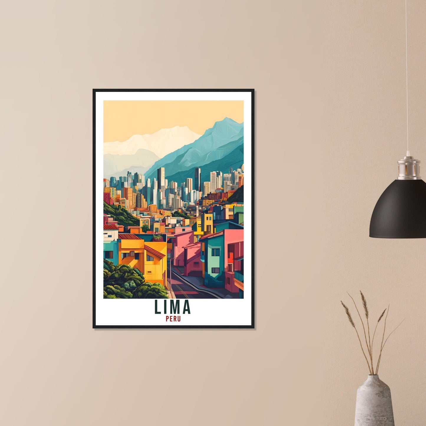 Lima Travel Print Peru Home Decor Lima Wall Art Gift Wall Hanging Art Lover Lima Cityscape Art Peruvian Artwork Travel Poster Travel Art