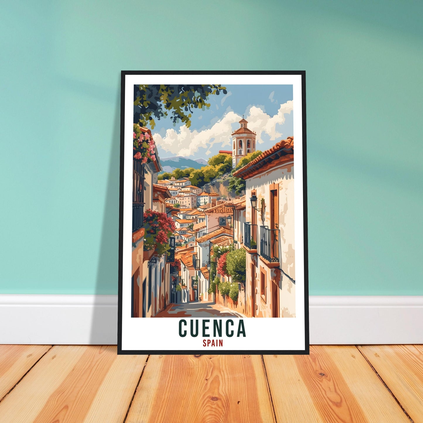 Cuenca Travel Print Spain Home Decoration Spanish City Wall Art Gift Wall Hanging Art Lover Cuenca Spain Artwork Cuenca Travel Poster