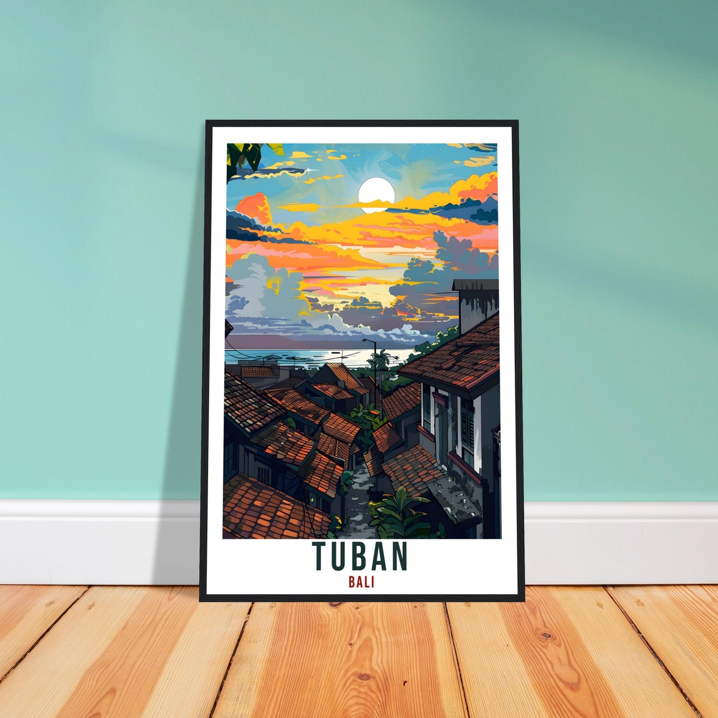 Tuban Bali Travel Print Bali Wall Art Wall Hanging Home Décor Tuban Gift Landmark Artwork Travel Art Lover Indonesia Tuban Travel Poster