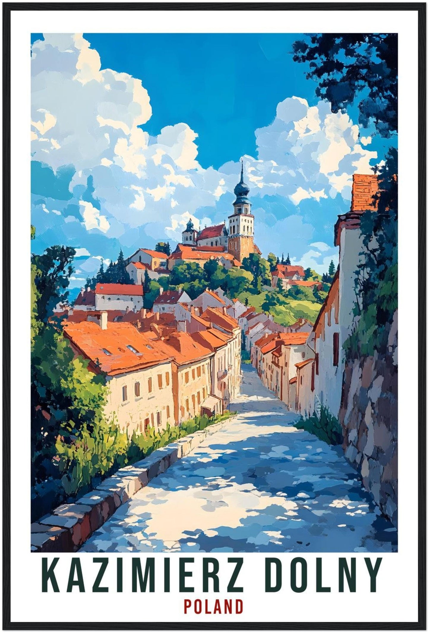Kazimierz Dolny Travel Print Poland Home Decor Wall Art Gift Wall Hanging Art Lover Kazimierz Dolny Polish Artwork Travel Poster Poland Art