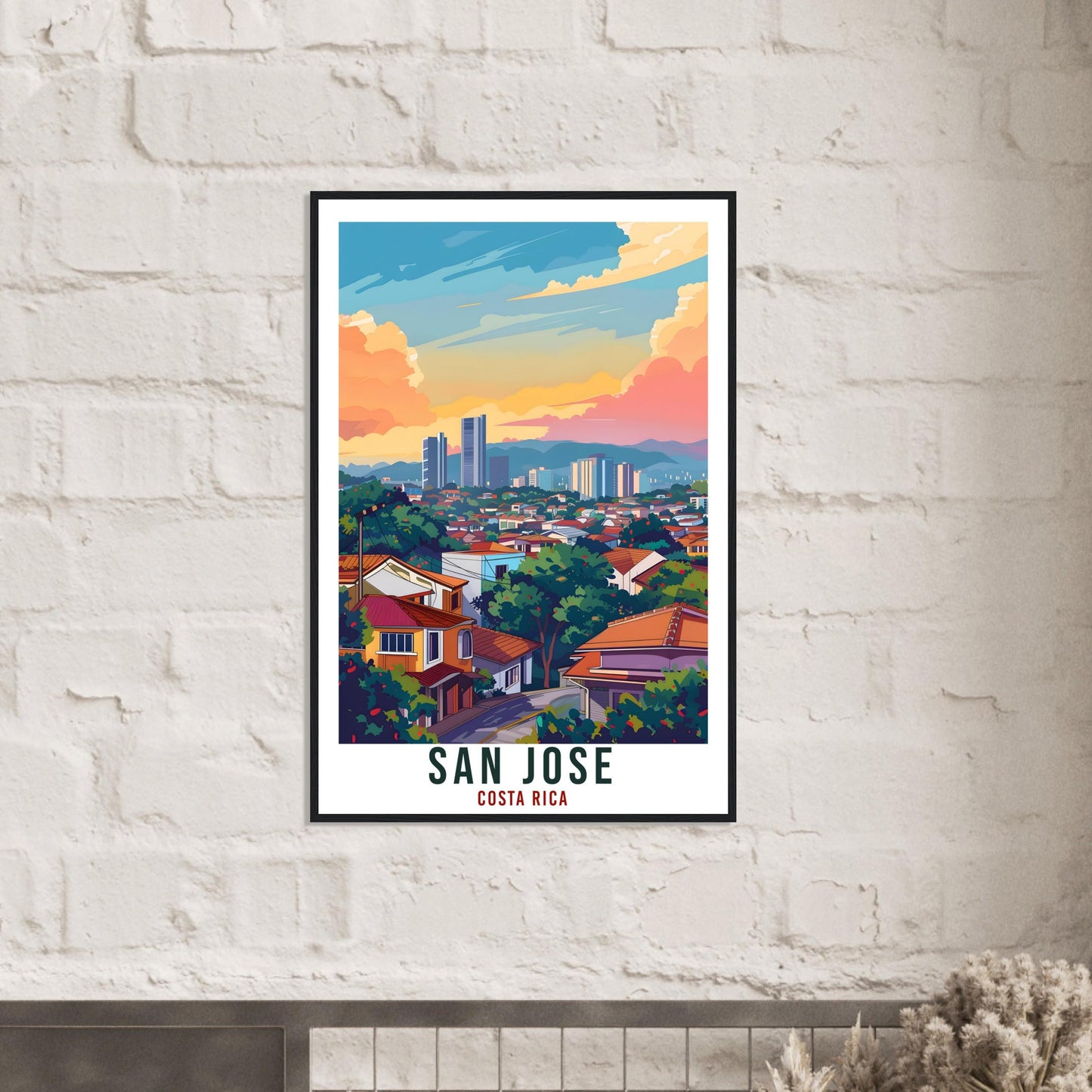 San Jose Costa Rica Travel Print Wall Art Wall Hanging Home Décor San Jose Gift Wall Art Artwork Travel Art Costa Rica City Travel Poster