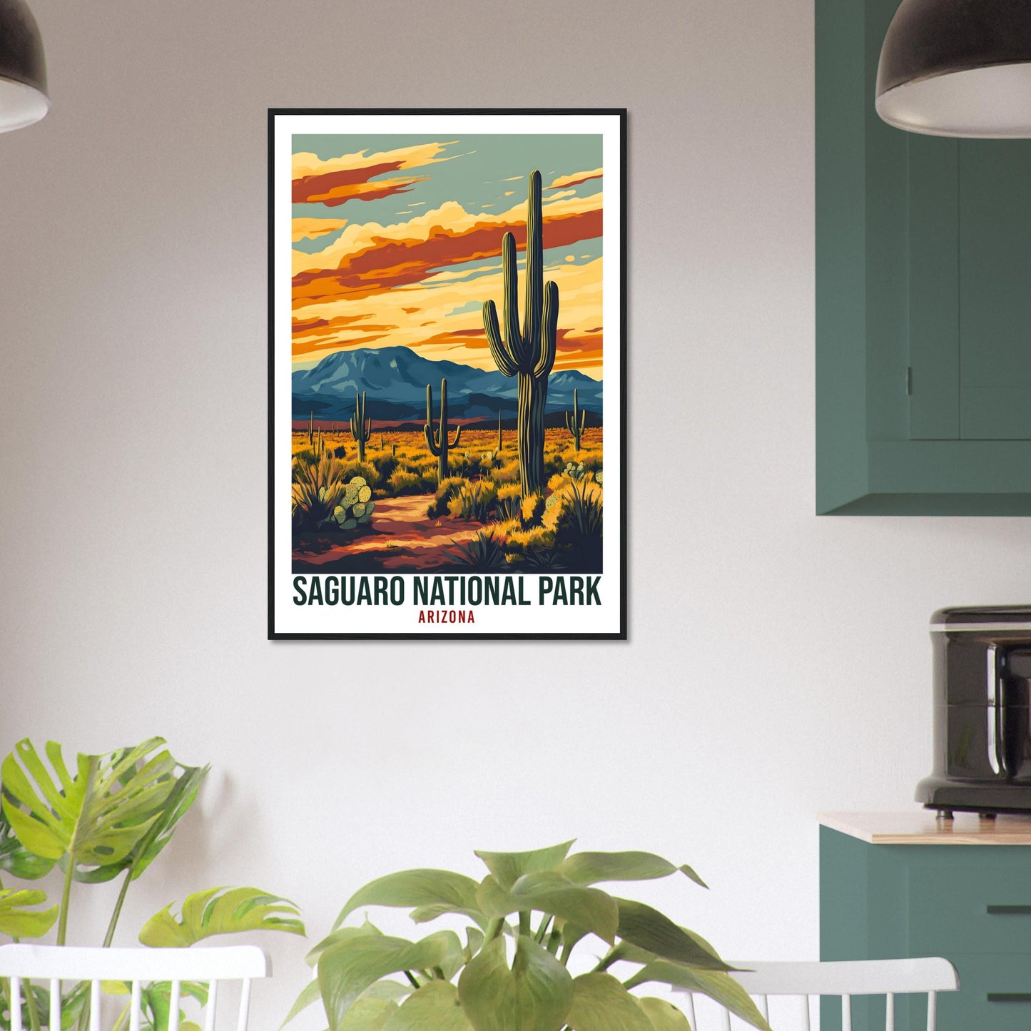 Saguaro National Park Arizona USA Travel Print Wall Art Wall Hanging Home Décor Saguaro Park Gift Travel Art USA Artwork Travel Poster