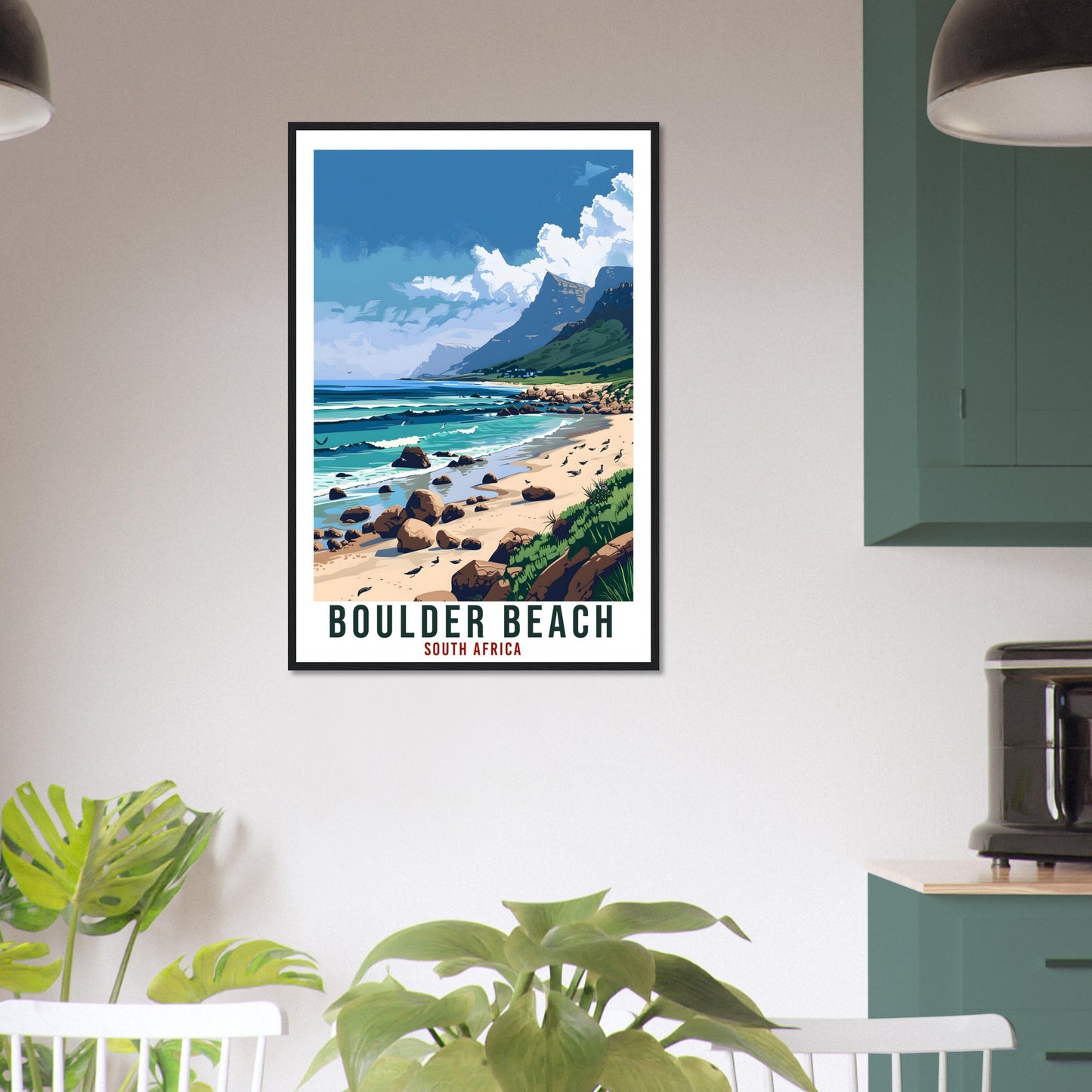 Boulder Beach South Africa Travel Print Wall Art Hanging Home Décor Boulder Beach Gift Art Lovers Artwork Gift Print South African Poster