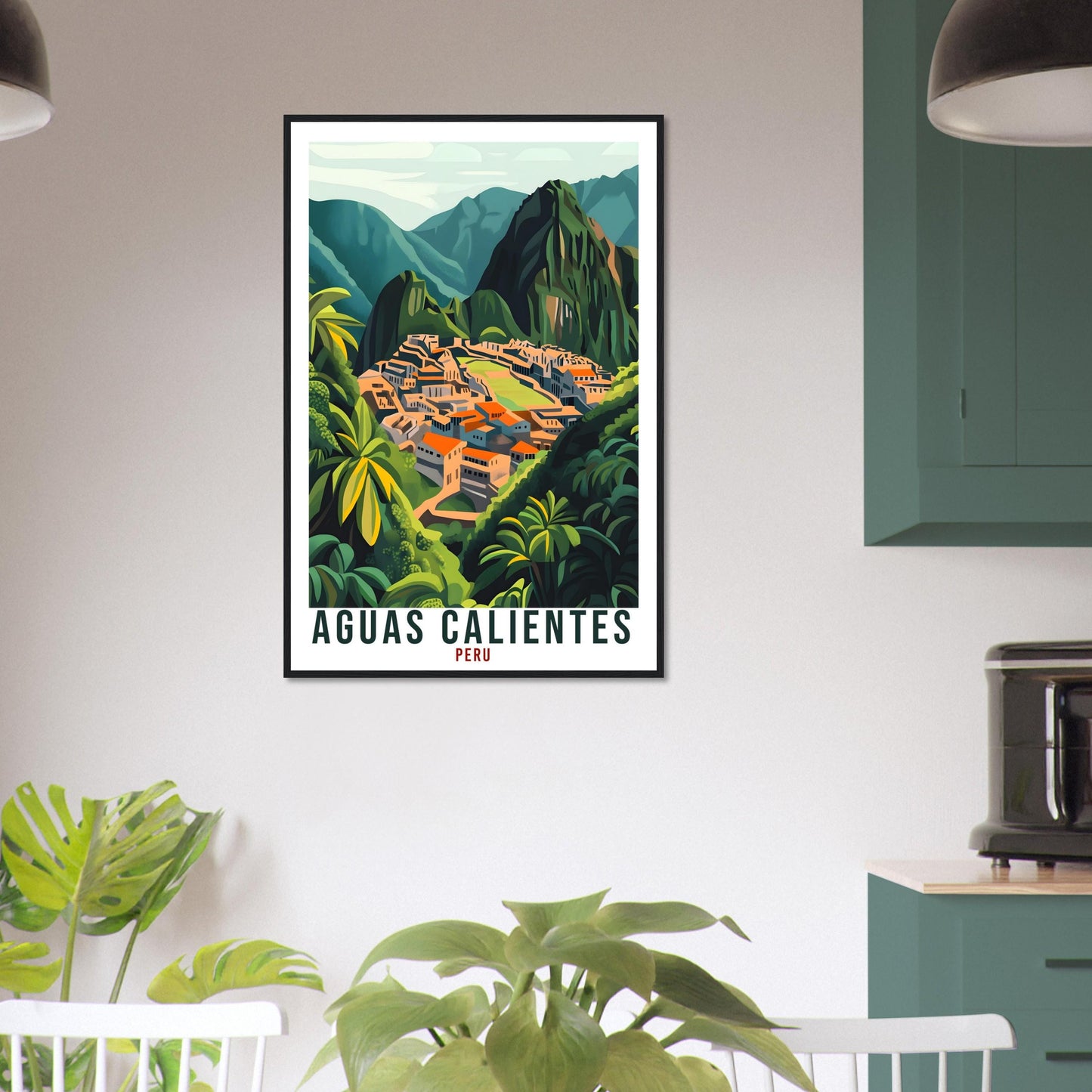 Aguas Calientes Travel Print Peru Home Decor Wall Art Gift Wall Hanging Art Lover Aguas Calientes Peruvian Artwork Travel Poster Travel Art